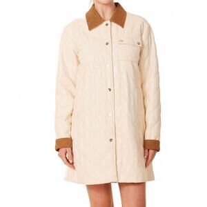 NEW DOLCE CABO blair quilted mini jacket in creme